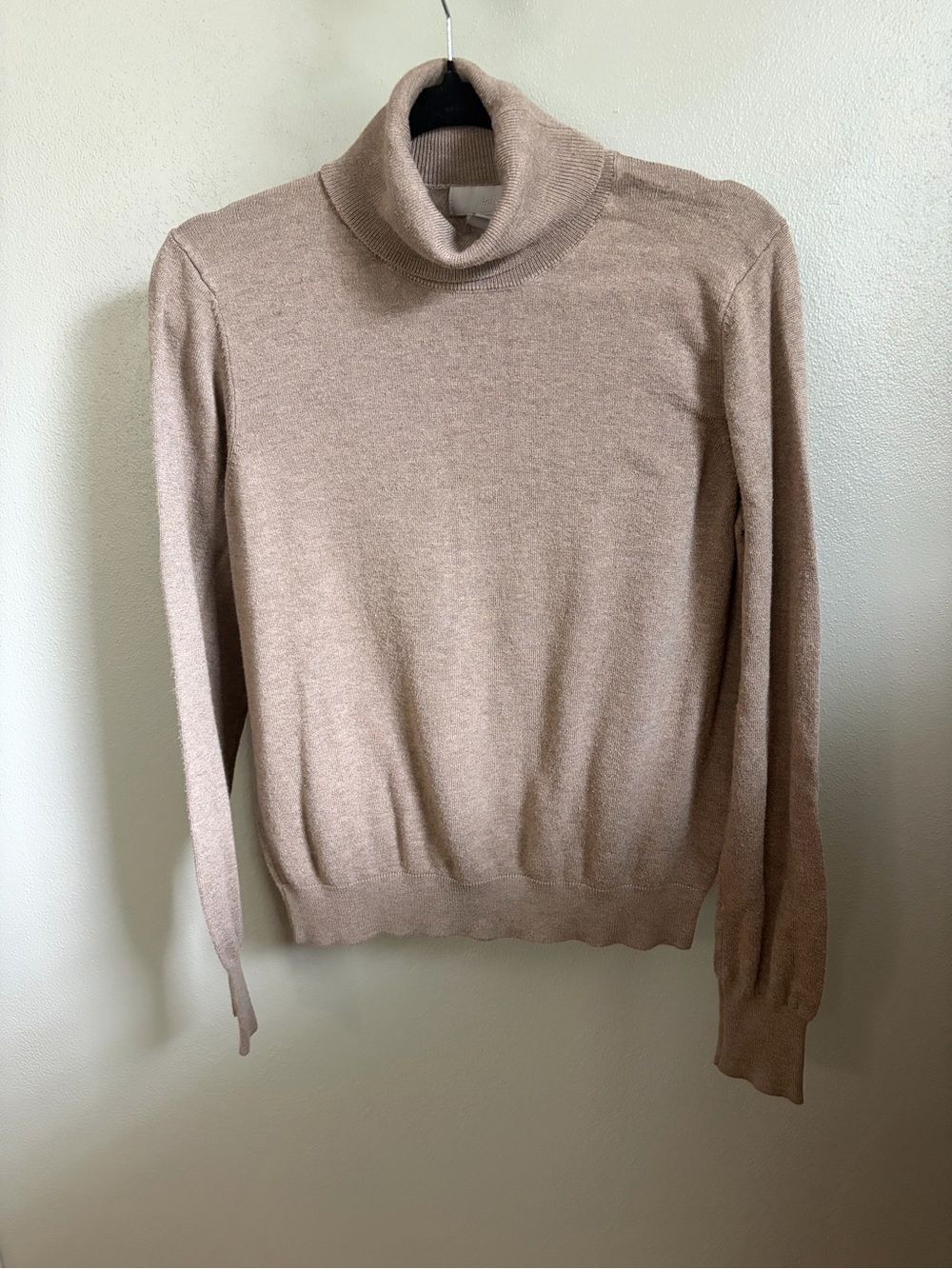 H&M Neutral Beige Ribbed Turtleneck